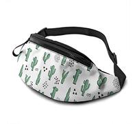 Riñonera Deportiva Cacto De La Vendimia Unisex Riñonera Viaje Ligera,con Cremallera Bolso De Cintura para Mujer Deporte Vajes 14X35Cm
