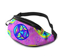 Riñonera deportiva colorida retro de la nación australiana para mujer con conector para auriculares y correas ajustables, riñonera para viajes, deportes, senderismo, Como se muestra en la imagen,