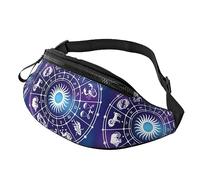 Riñonera Deportiva con Agujero De Auriculares Bolso De Cintura Capricornio del Zodíaco Romano Moda Riñoneras Viaje para Viajes Senderismo Ciclismo 14X35Cm