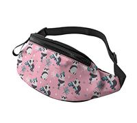 Riñonera deportiva de panda con correa ajustable de bambú para senderismo, caminar y trotar, imagen