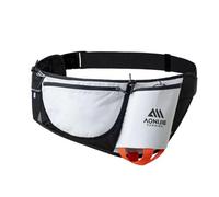 Riñonera deportiva Fanny Pack al aire libre con botella de agua de 450 ml para correr, maratón, caminar, gimnasio, aonijie, Blanco, medium, Clásico