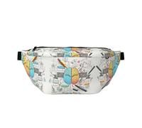 Riñonera deportiva grande con estampado de cerebro humano, riñonera cruzada para mujeres y hombres, bolsa de cintura de viaje para entrenamiento