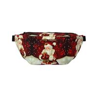 Riñonera deportiva grande con estampado de Papá Noel de Feliz Navidad para mujeres y hombres, bolsa de viaje para entrenamiento