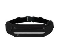 Riñonera deportiva impermeable con soporte para teléfono, mochila deportiva para viajes, Black, Mass Beauty