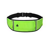 Riñonera Deportiva Impermeable en Color Neon, con Tiras Reflectantes y Orificio para Auriculares, Ideal para Correr, Viajar y Entrenar con Todo Tipo de Teléfonos