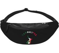 Riñonera Deportiva Multifuncional Bolsa De Cintura Táctica Mapa De La Bandera De Tamaulipas Moda Riñoneras De Cintura para Bici Viajar Aptitud 14X35Cm