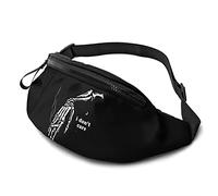 Riñonera Deportiva No Me Importa La Mano Esquelética Unisex Bumbag Ajustable,con Cremallera Bolsos De Gimnasio para Fiesta Senderismo Ciclismo 14X35Cm