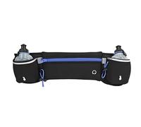Riñonera Deportiva para Hombre y Mujer, Cinturón Ajustable con Botella de Agua - Diseño Antideslizante, Material Impermeable, Ideal para Running y Ciclismo (Azul)