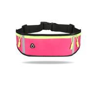 Riñonera deportiva para hombre y mujer, impermeable, para gimnasio, para ciclismo, para correr, portátil, para correr, Pink Hold Water, 2 unidades