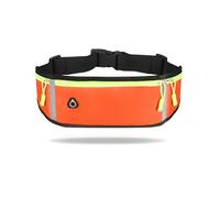 Riñonera deportiva para hombre y mujer, impermeable, para gimnasio, para ciclismo, para correr, portátil, para correr, Orange, 2 unidades