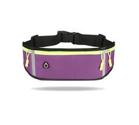 Riñonera deportiva para hombre y mujer, impermeable, para gimnasio, para ciclismo, para correr, portátil, para correr, Purple Hold Water, 1 pieza