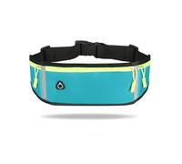 Riñonera deportiva para hombre y mujer, impermeable, para gimnasio, para ciclismo, para correr, portátil, para correr, Blue Hold Water, 2 unidades