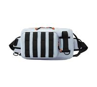 Riñonera deportiva para pesca, multifuncional, bolsa cruzada para equipo de pesca, bolsa de pecho, gris