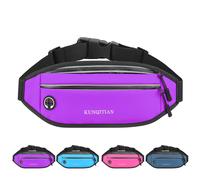 Riñonera deportiva para teléfono móvil, para hombre y mujer, impermeable, cómoda, para ciclismo y running, color violeta.