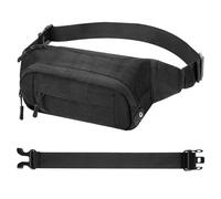 Riñonera Deportiva, Riñonera Deportiva de Seguridad Antirrobo, Riñonera Hombre Niña, Moda Senderismo Ciclismo Running Riñoneras para Mujer Hombre, Negro Riñonera con Cinturón de extensión de 40cm