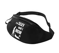 Riñonera Deportiva Soy Sexy Y Lo Corto Con Agujero De Auriculares Bolsa De Cintura Táctica Moda Riñoneras Mujer Para Senderismo Camping Viajes 14X35Cm