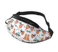 Riñonera divertida con diseño de perezoso de animales, para correr, senderismo, viajes, entrenamiento, pasear al perro, deportes, pesca, riñonera, Black, Talla única