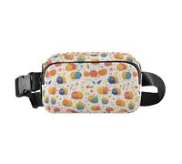Riñonera divertida y colorida con caras de gatos sobre dibujos animados azules para hombres y mujeres, para viajes, vacaciones, correr, Divertido pintado de hormigas, 1 Size