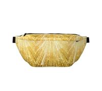 Riñonera dorada brillante, bolsa cruzada ajustable para hombres y mujeres, correr, senderismo, escalada, gimnasio, bicicleta estática, etc., Black, Talla única