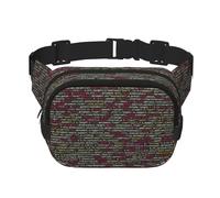 Riñonera elegante y práctica con código de programación de programador, ajustable, perfecta para viajes y actividades al aire libre, Black, Talla única