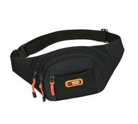 Riñonera esencial para entusiastas del aire libre con cinturón ajustable y amplio almacenamiento, bolsa cruzada a prueba de robo, Black, Mass Beauty