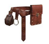 Riñonera estilo punk para mujer, riñonera gótica, riñonera cruzada con pierna en el muslo, bolsa de cintura estilo punk para mujer, Brown, Consulte la descripción, Unisex