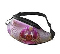 Riñonera Flores De Orquídea Mariposa Suave Fresco Primavera Estampado Bandoleras Cinturón Ajustable Bolsos Bandolera Casual Fanny Pack para Correr Senderismo Viajes