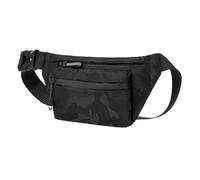 Riñonera for Hombre, Bolso de Pecho pequeño Informal, Hombro Deportivo Tendencia callejera, riñonera Ligera for Actividades al Aire Libre(Black1)