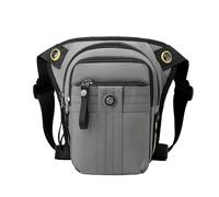 Riñonera for Pierna de Motociclista for Hombre, Bolsa de Viaje for Motocicleta, Estilo Oxford(Gray)