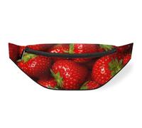 Riñonera Fruits Strawberry para hombres, mujeres, niños, niñas, niños, niñas, riñonera, deportiva, senderismo, correr, bolsa de cinturón, color, M, Organizador de bolsas