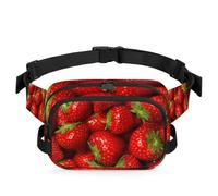 Riñonera Fruits Strawberry para mujeres, hombres, niñas y niños, riñonera de frutas rojas, para correr, deportes, senderismo, bolsa de cinturón, color, XL, Organizador de bolsas