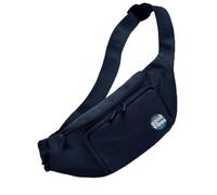 Riñonera Good Vibes con mucho espacio de almacenamiento, 4 compartimentos cada uno con cremallera, bolsillo para festival, riñonera impermeable, riñonera deportiva para correr, azul marino, talla