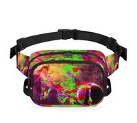 Riñonera gótica de calavera multifunción para viajes, deportes, correr, riñonera Galaxy Skul, riñonera, bolsa de cinturón para mujeres, hombres, niñas y niños, color, XL, Organizador de bolsas