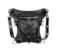 Riñonera gótica para Mujer, Bolso de Hombro para Motocicleta Steampunk, Cintura de Cuero PU para Hombres y Mujeres, Festival, Viajes, Transporte al Aire Libre