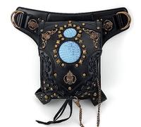 Riñonera gótica Steampunk, Bolsa táctica Multiusos para Brazo caído, Mochila Negra para Senderismo al Aire Libre