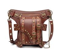 Riñonera Gótica Steampunk Bolso Bandolera De Hombro For Mujer con Cadena Motocicleta Punk Rock Brazo con Pierna Caída