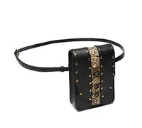 Riñonera Gótica Steampunk Bolso de Mujer Cuero Punk Straddle Small Bag Outdoor Retro Riñonera Brazo con Pierna Caída