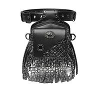 Riñonera Gótica Steampunk Riñonera Punk for Hombre, Bolso táctico for Exteriores de Cuero PU Brazo con Pierna Caída
