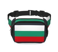 Riñonera grande con estampado de bandera búlgara para mujer, bonita riñonera cruzada a la moda, Negro -, Talla única