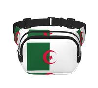 Riñonera grande con estampado de bandera de Argelia para mujer, bonita riñonera cruzada a la moda, Negro -, Talla única