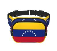 Riñonera grande con estampado de bandera de Venezuela para mujer, bonita riñonera cruzada a la moda, Negro -, Talla única