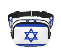 Riñonera grande con estampado de bandera israelí para mujer, bonita riñonera cruzada a la moda, Negro -, Talla única