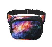 Riñonera grande con estampado de galaxia en el universo para mujer, bonita riñonera cruzada de moda, Negro -, Talla única