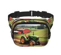 Riñonera grande con estampado de granja de tractor para mujer, bonita riñonera cruzada de moda, Negro -, Talla única