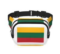 Riñonera grande con estampado de la bandera de Lituania para mujer, bonita riñonera cruzada a la moda, Negro -, Talla única