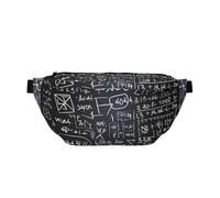 Riñonera grande cruzada para hombres y mujeres, barco pirata en el atardecer, bolsa de pecho ajustable para viajes, Fórmula matemática, Talla única, Estilo retro
