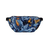 Riñonera grande cruzada para hombres y mujeres, bolsa de pecho de calavera de color, bolsa de cintura ajustable para viajes, Modelo Azul, Talla única