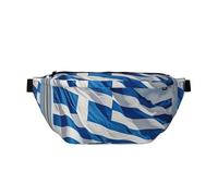 Riñonera grande cruzada para hombres y mujeres, bonita bolsa de pecho Boston Terrier, bolsa de cintura ajustable para viajes, Bandera griega, Talla única, Estilo retro