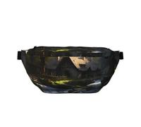 Riñonera grande House with Flowing Water, regalos para disfrutar de deportes, festivales, entrenamiento, viajes, correr, casual, Black, Talla única