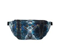 Riñonera grande para mujeres y hombres, cruzada, bolsa cruzada de viaje de cabra para meditar, bolsa de cintura para mujer, bolsa de cinturón para mujeres y hombres, cruzada con correa ajustable